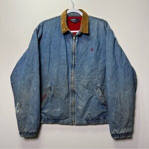 Vintage 90’s Ralph Lauren Blue Label Denim Jacket Fleece Lined Men’s Large